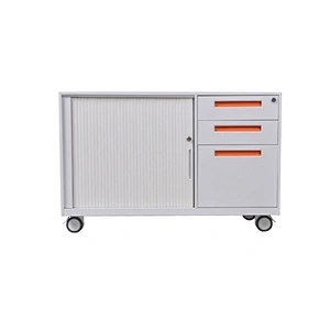Tambour caddy mobile pdestal with tambour door pedestal
