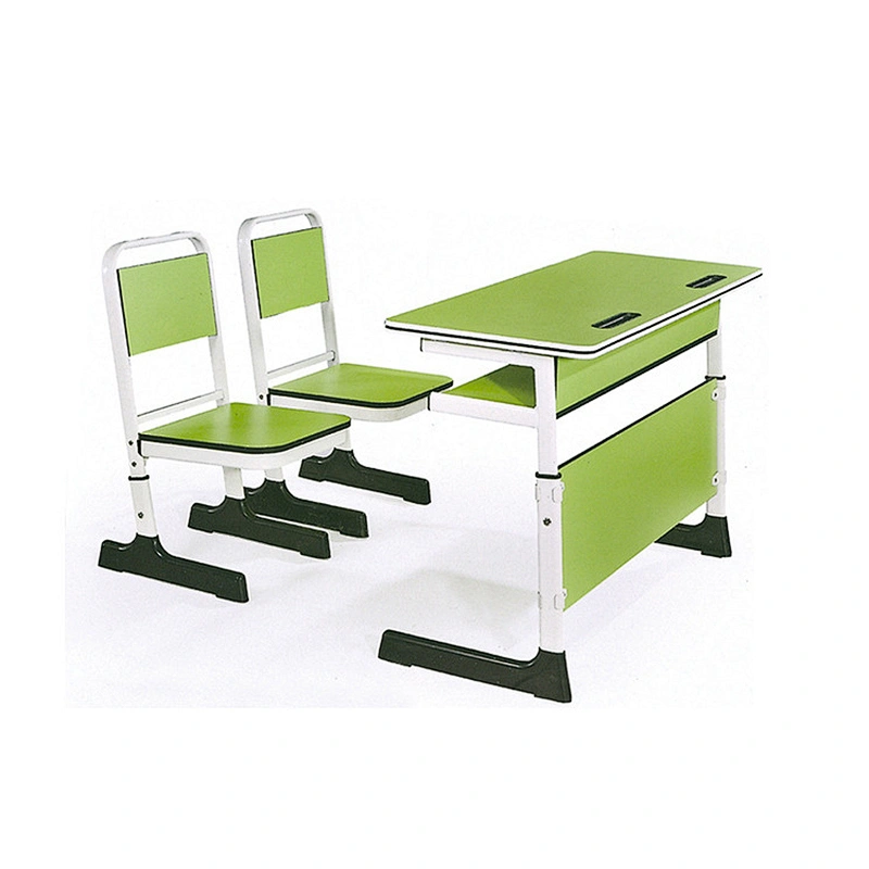 Double desk and chair sandwich plate study desk and chair/university Student desk and bench/college School Furniture
