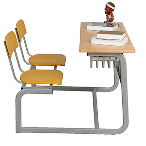 School bench furniture school class room double chair and desk