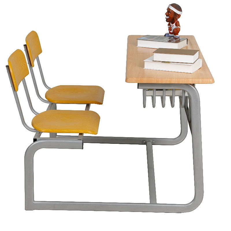 School bench furniture school class room double chair and desk