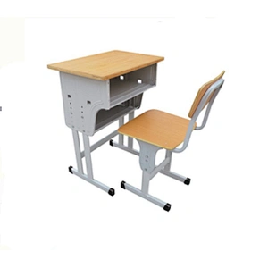 Factory Direct Price Single Modern Classroom Plywood Height Adjustable Student Desk and Chair
