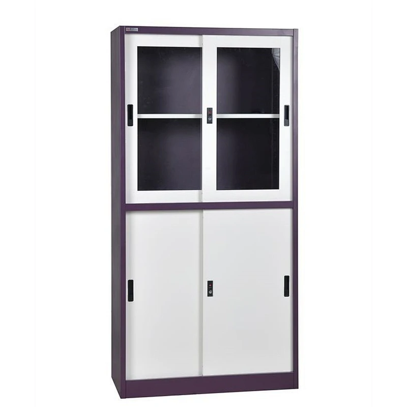 Sliding Glass Door Steel File Cabinet Bookcase Storage Cabinet