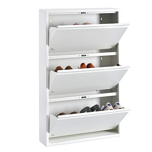 Luoyang furniture industrial metal shoes rack 3 layers storage steel shoe cabinet