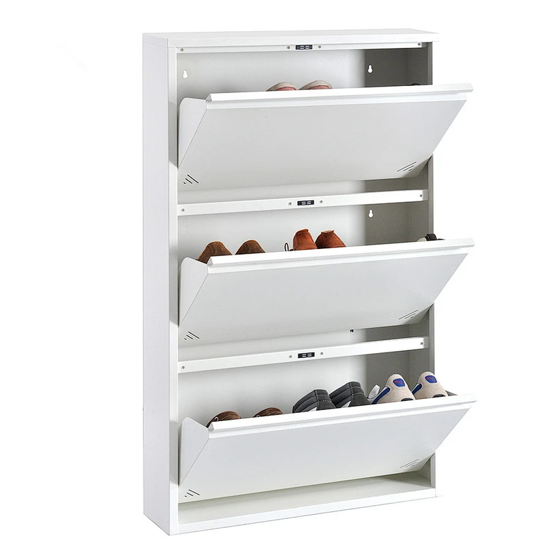 Luoyang furniture industrial metal shoes rack 3 layers storage steel shoe cabinet