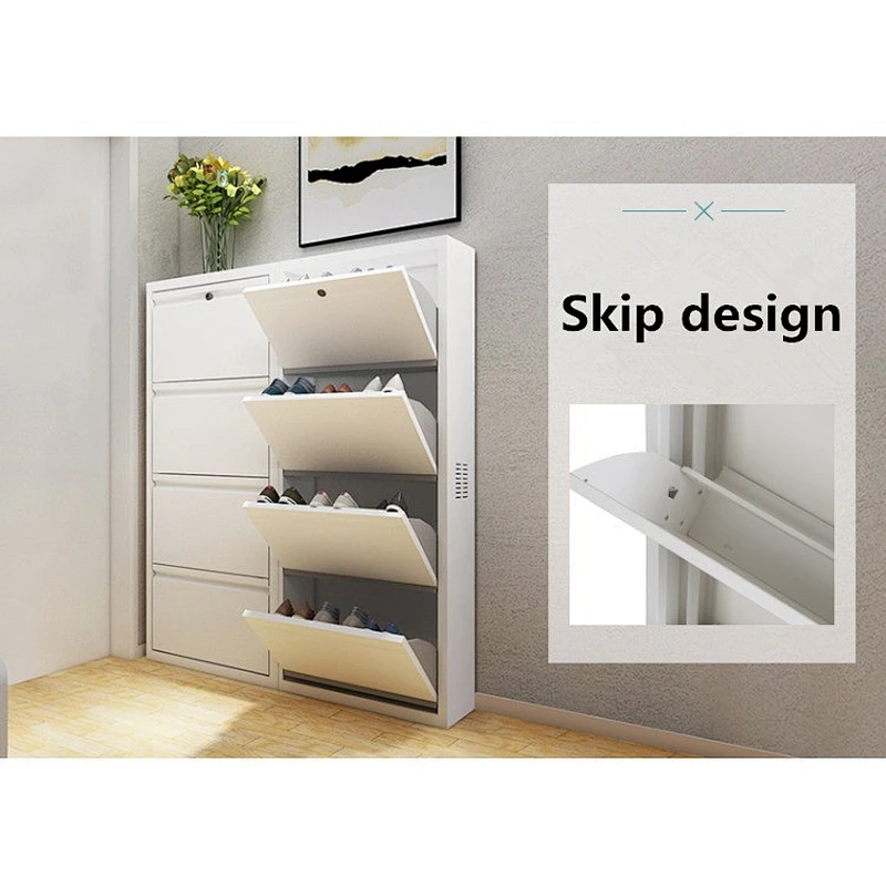 Luoyang furniture industrial metal shoes rack 3 layers storage steel shoe cabinet