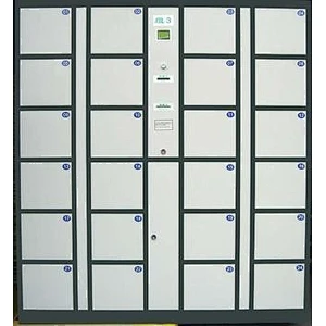 electronic storage coin operated locker luggage locker with barcode