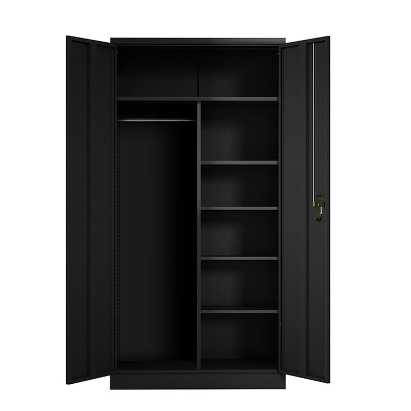 Wholesale employee office modern Chinese 2 door wardrobe dressing storage steel metal locker