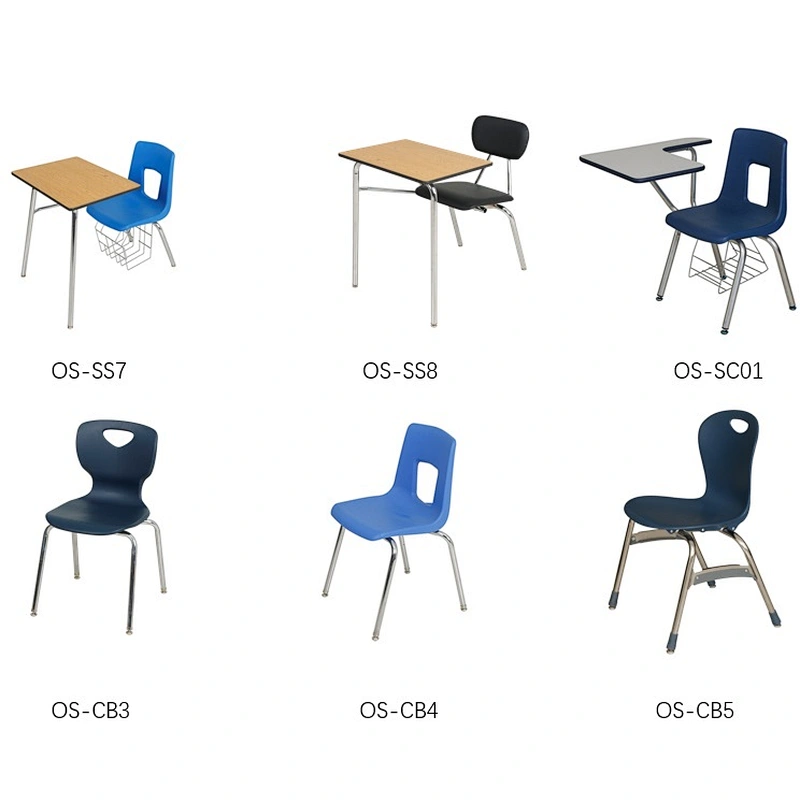 Plastic cushion metal frame black chair