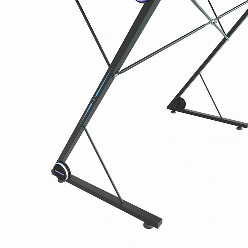 Modern customize professional stand black gaming computer table rgb gaming desk with monitor stand