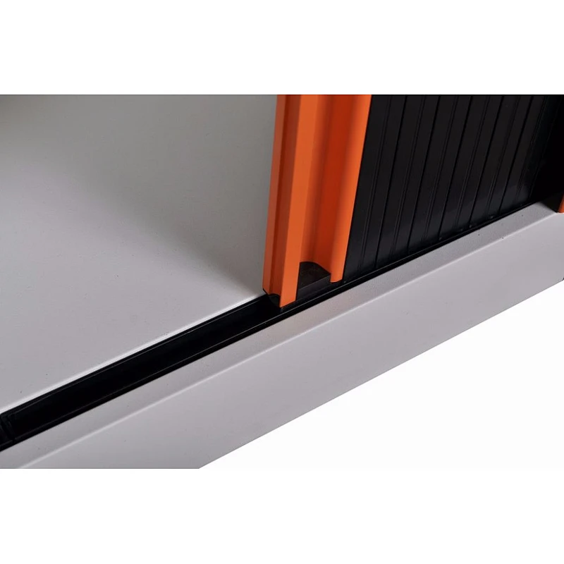 All Glass Window Vertical Tambour Door Filing Cabinet with Material Steel Lockers