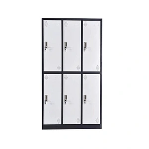 Changing room school steel metal storage lockers 6 Door Steel Metal Laundry Room Locker Cabinet