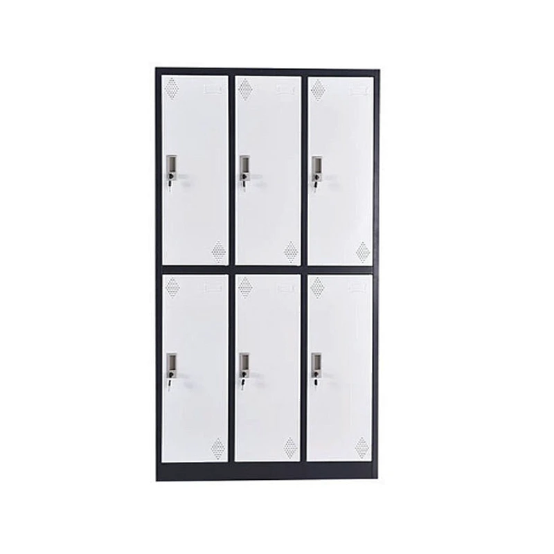 Changing room school steel metal storage lockers 6 Door Steel Metal Laundry Room Locker Cabinet