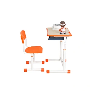 Hot sell Wholesale classroom furniture metal plastic school desk and chair for student