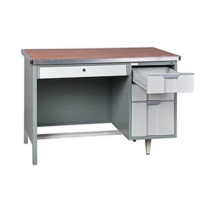 2017 simple design modern wood office desk with steel frame