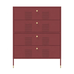 New design fancy 4 drawer steel metal multi layer living room cabinet organizer storage drawers