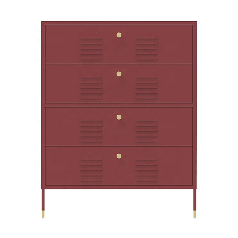 New design fancy 4 drawer steel metal multi layer living room cabinet organizer storage drawers