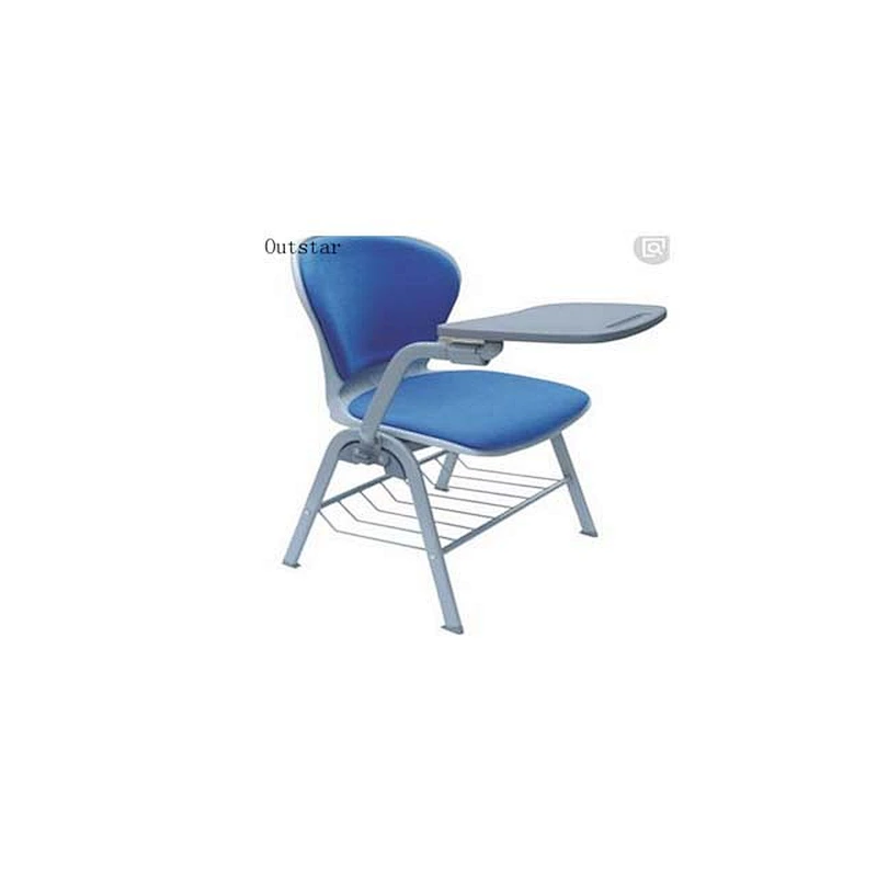 hot sale color customized school furniture chair with writing pad student furniture training chair classroom used