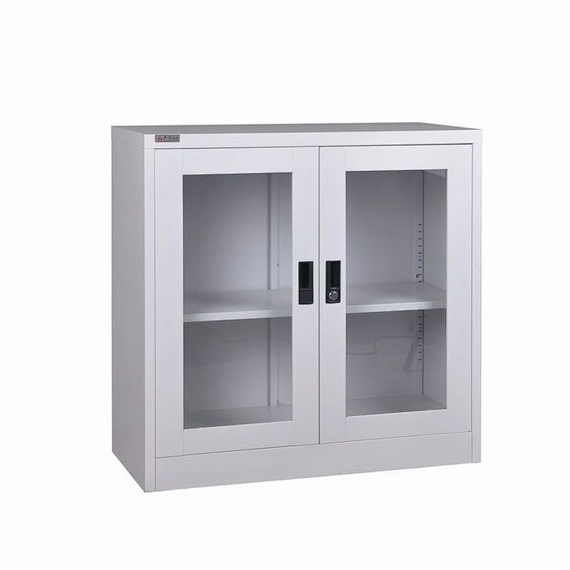 Modern office furniture cabinets glass door file cabinet metal storage