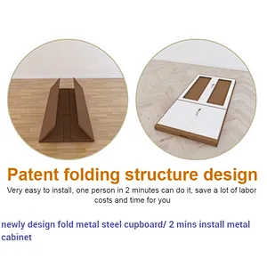 simple structure easy install metal storage wardrobe locker