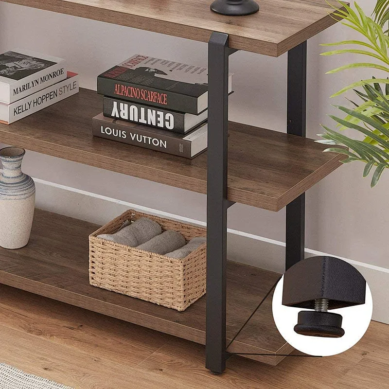 Living room use hallway use table console metal frame wooden console table