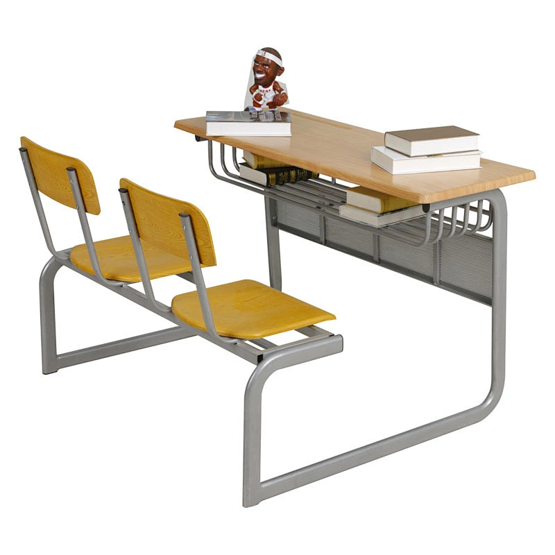School bench furniture school class room double chair and desk