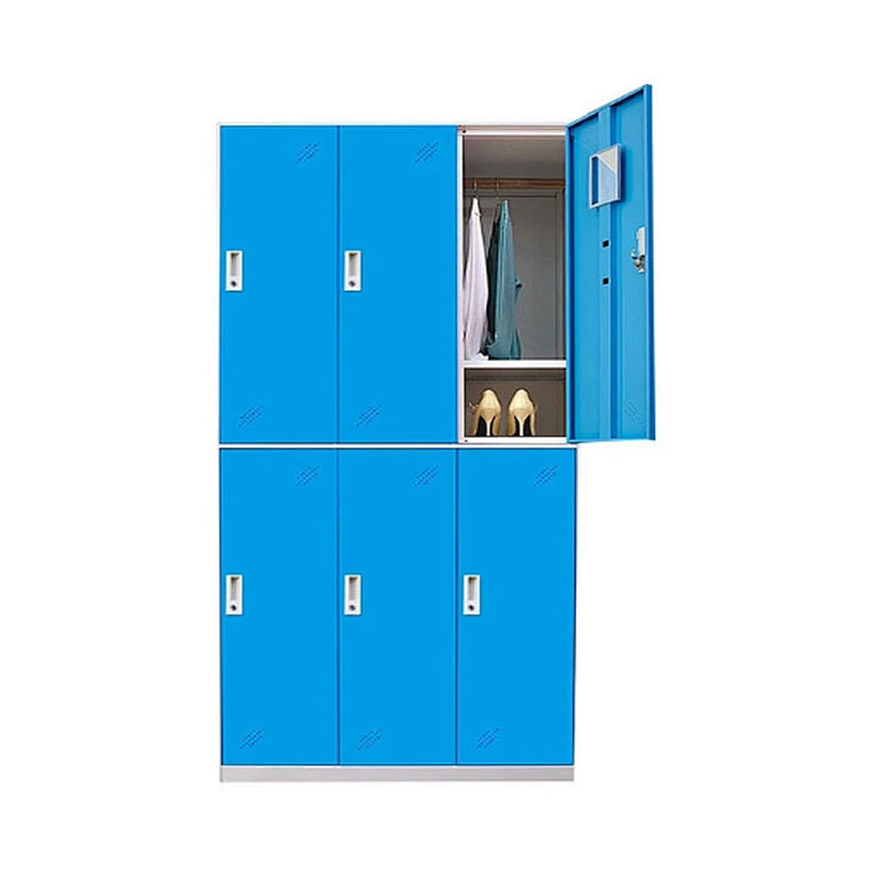 Changing room school steel metal storage lockers 6 Door Steel Metal Laundry Room Locker Cabinet