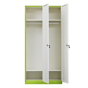 Factory direct beautiful design 2-door steel locker staff change wardrobe bathroom locker