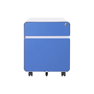 two drawers round edge mobile pedestal A4 FC folder file drawer cabinet with cushion work station