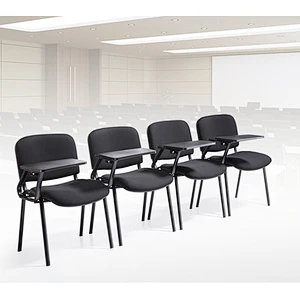 Black training chair with coating metal frame foldable mesh