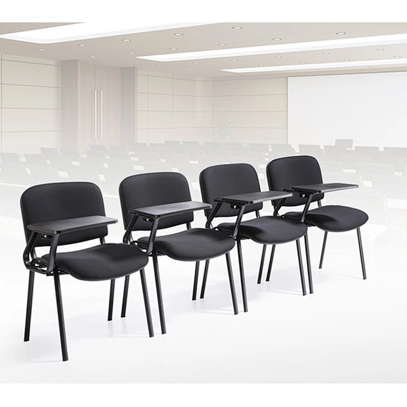 Black training chair with coating metal frame foldable mesh