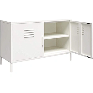 White color metal nordic hotel steel furniture tv cabinet