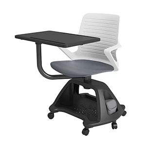 Butterfly base school chair with writing tablet, school  node chair,student university chair