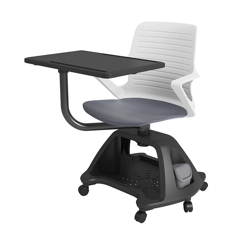 Butterfly base school chair with writing tablet, school  node chair,student university chair