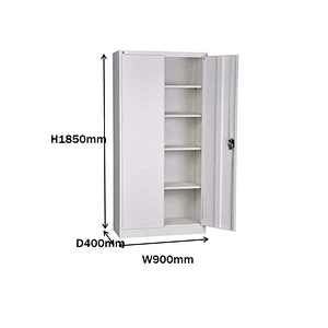Swing doors file cabinet Steel Classic Storage Cabinet 4 Adjustable Shelves