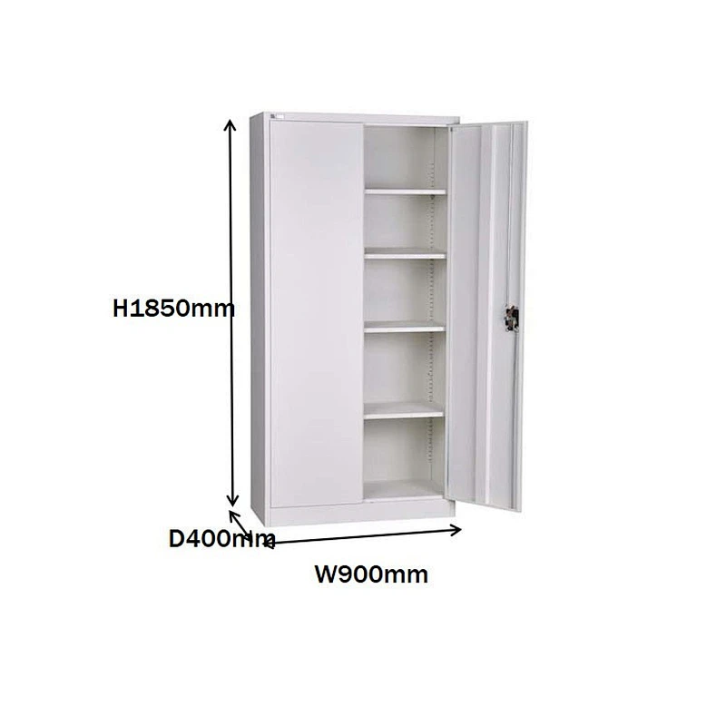 Swing doors file cabinet Steel Classic Storage Cabinet 4 Adjustable Shelves