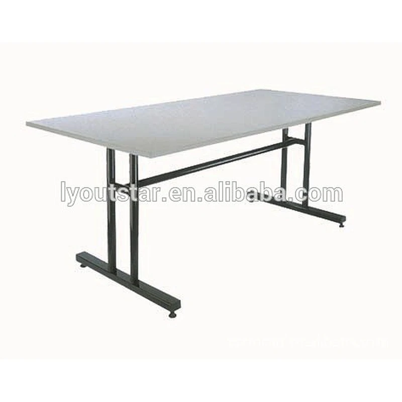 School Reading Room Table Student Writing Desk metal folding Long Table