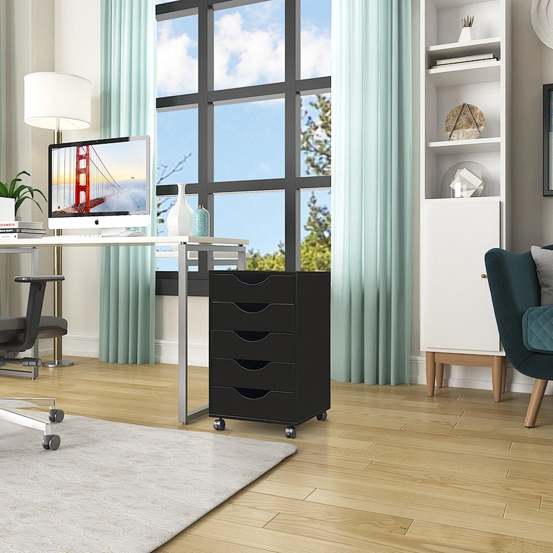 Handle pull cabinet 5 drawer mobile storage steel cabinet living room cabinets