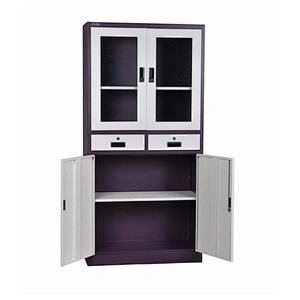 Storage cupboard steel folding cupboard Glass door folding filing cabinet