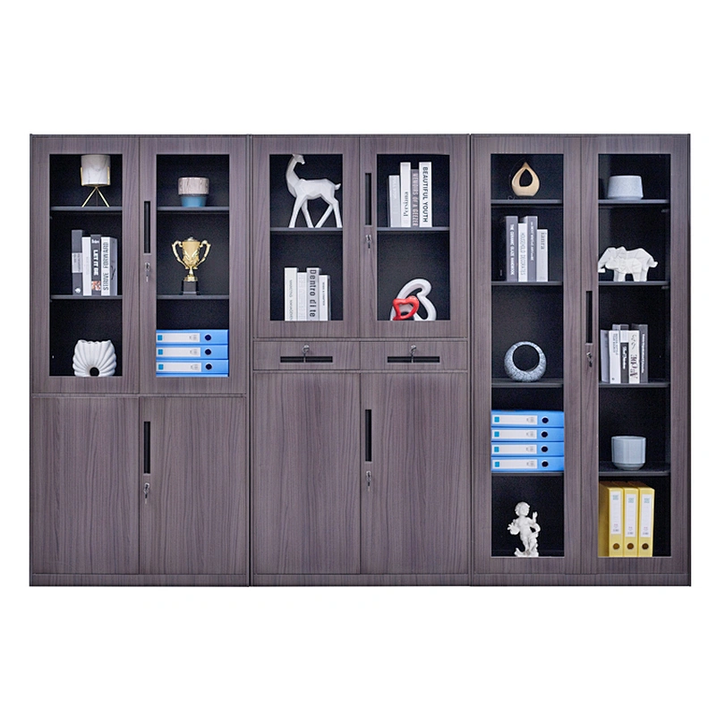 Wood Grain Pattern Metal Door Steel Filing Storage Cabinet