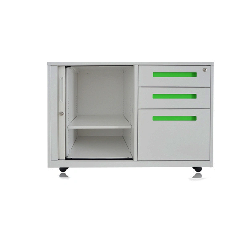 Tambour caddy mobile pdestal with tambour door pedestal