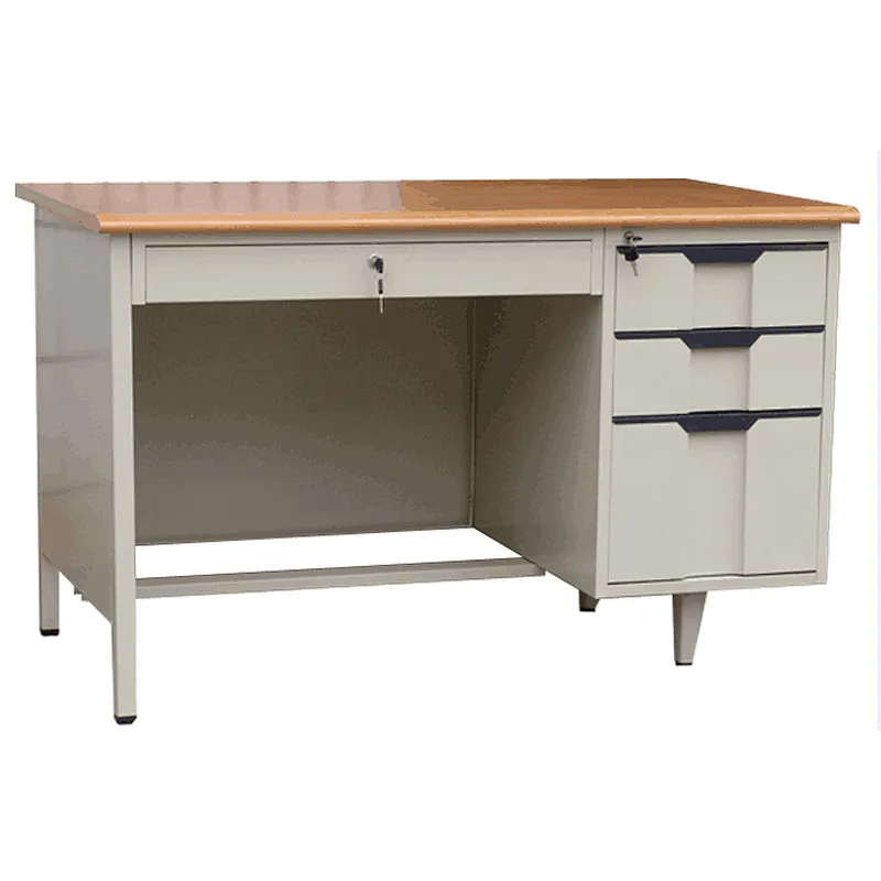 Custom-made office desk solid wood top metal leg  loft office table
