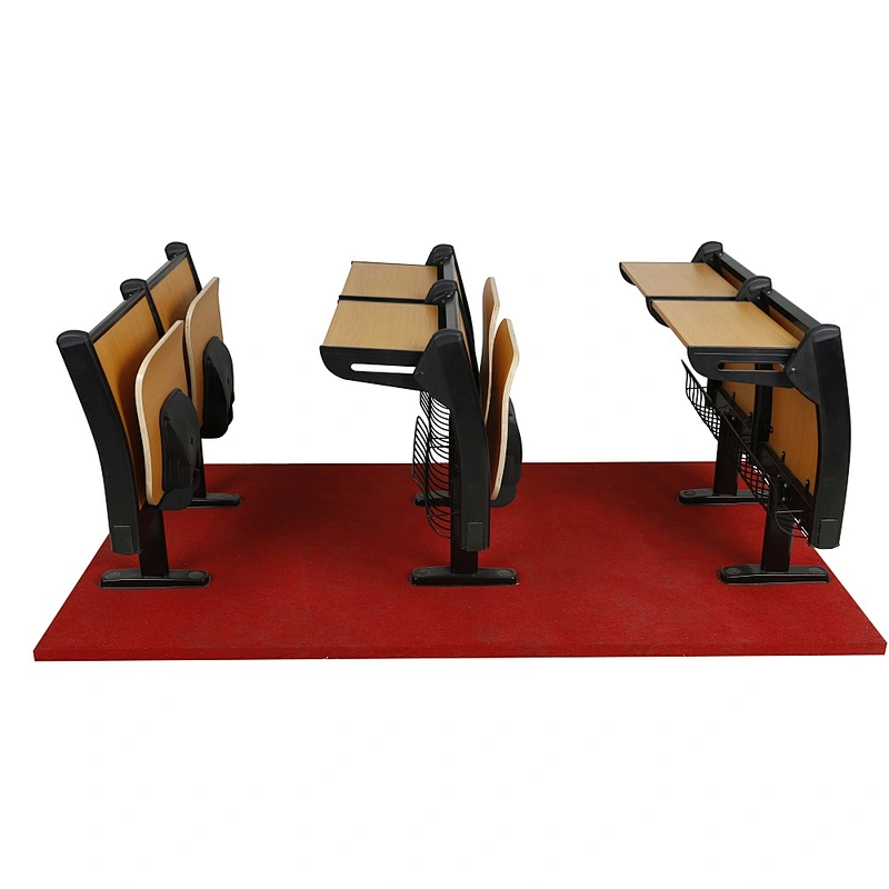 2019 New  Design Lecture Hall Chair With Writing Tablet Damping Springback Mechanism Folding Chair With Desk