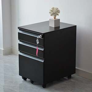Amazon hot sale 3 drawer office storage furniture metal mobile pedestal file cabinet