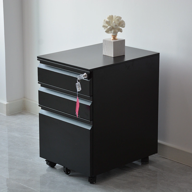 Amazon hot sale 3 drawer office storage furniture metal mobile pedestal file cabinet