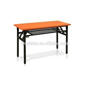 School Reading Room Table Student Writing Desk metal folding Long Table
