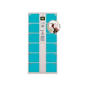Face recognition system coin operated storage bar code system electric parcel locker box