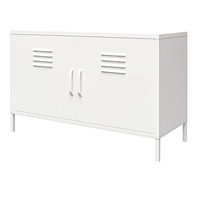 White color metal nordic hotel steel furniture tv cabinet