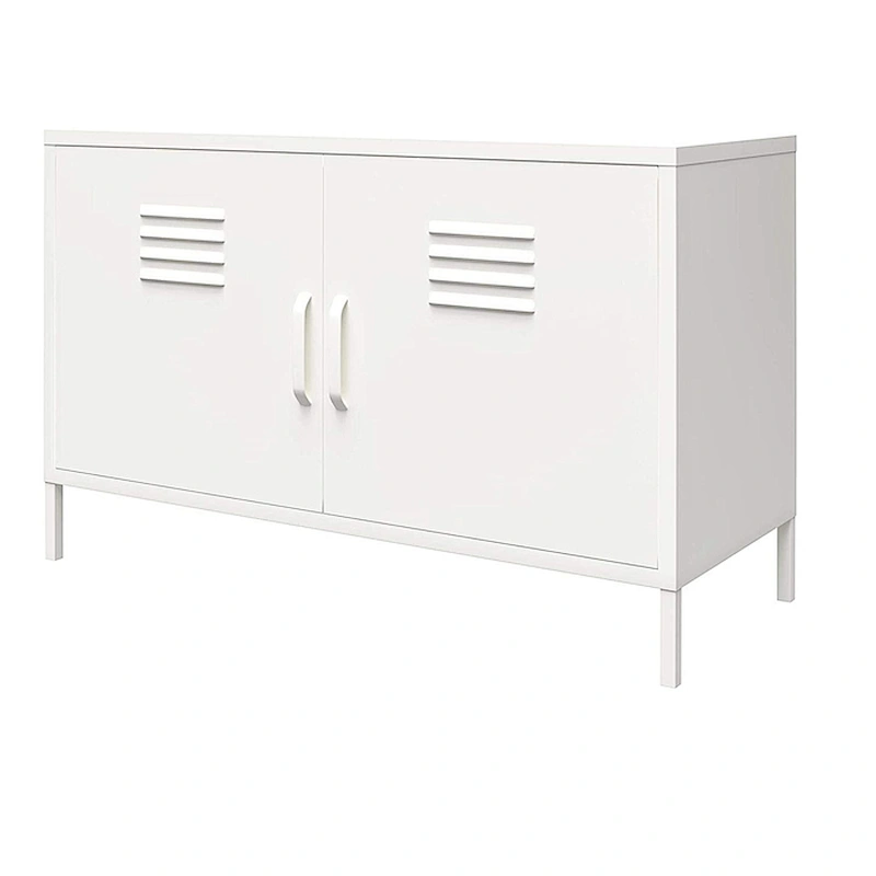 White color metal nordic hotel steel furniture tv cabinet