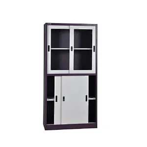 Sliding Glass Door Steel File Cabinet Bookcase Storage Cabinet