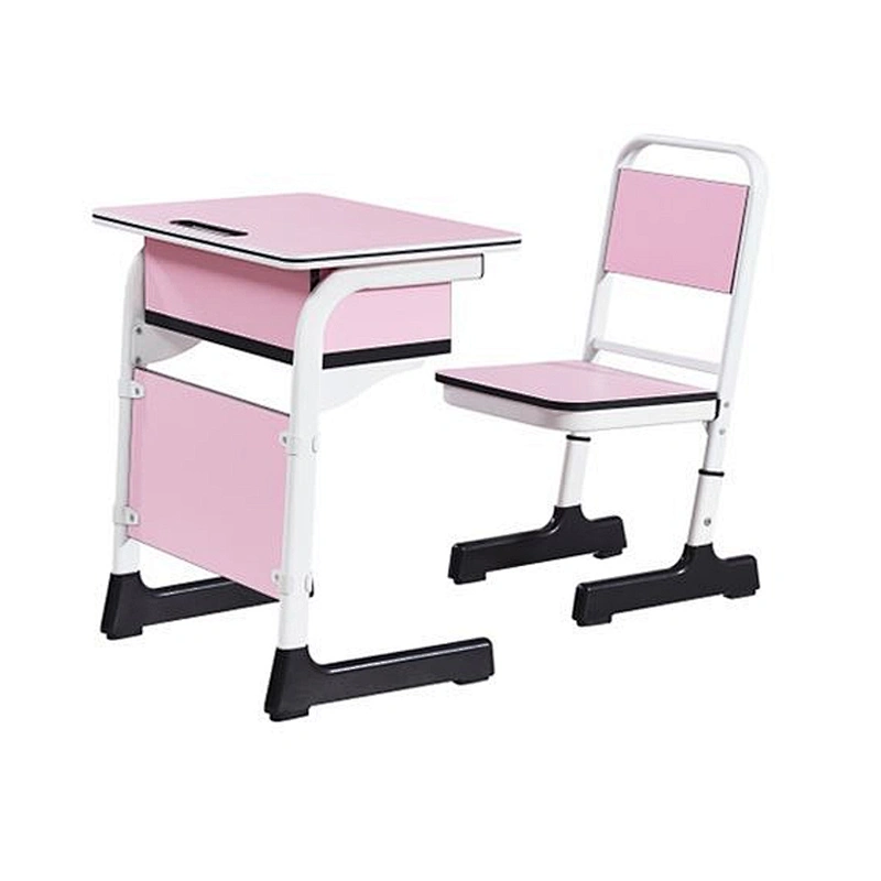 Mdf School Hot-selling Steel Single For Children To Study Wooden Combined Table And Chair